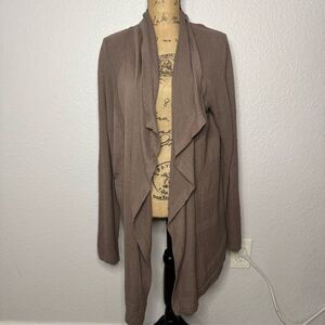 Tommy Bahama Waterfall Cardigan Linen Blend Brown Size L Long Sleeve Open Front